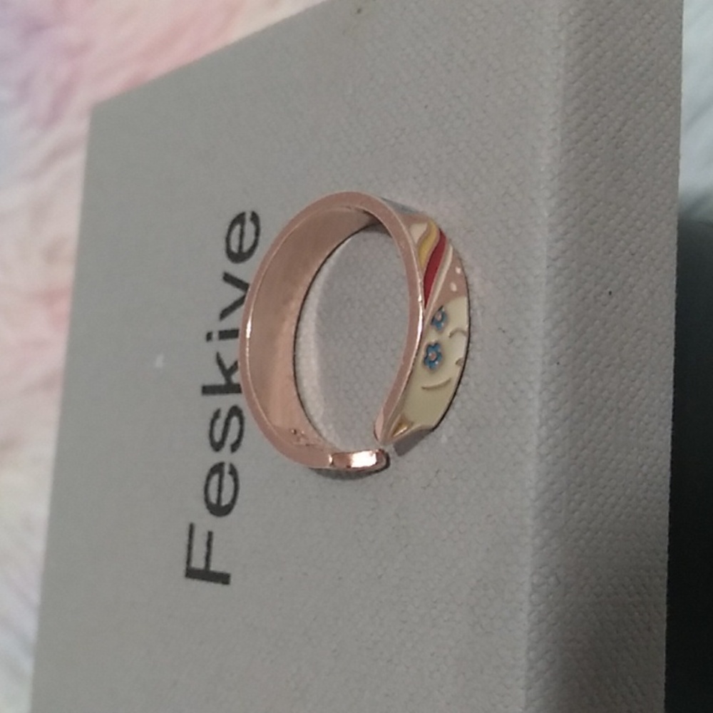 LANMENSY Demon Slayer Anime Ring 18kt Rose Gold Over 925 Sterling Silver Sz.7 - Picture 12 of 12